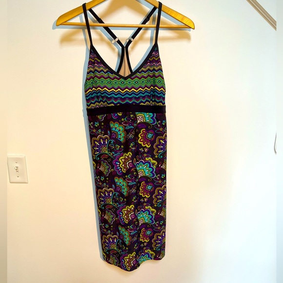Athleta Swim Dress Paisley Blue/Purple/Grey. Size Medium - Picture 1 of 6